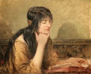 Henri Mottez (1858-1937) - Girl reading