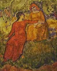Jan Verkade - Two women in a field (ca. 1892)