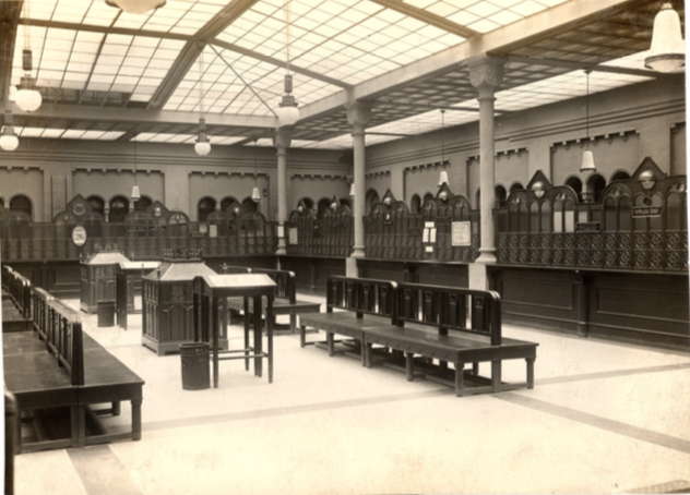 Rajská zahrada jako Poštovní úřad šekový, 1920–1931